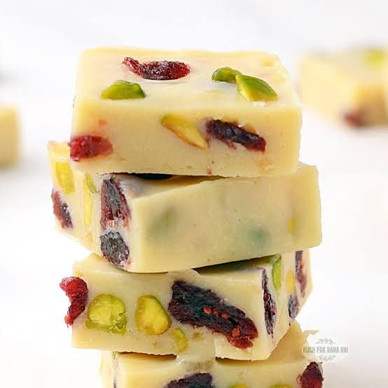 Turkish white chocolate fudge